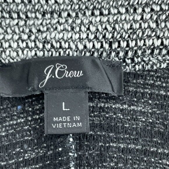 J.Crew Womens Long Sleeve  Cardigan Sweater Large Polyester Cotton Gray 4863 - Picture 4 of 8